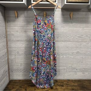 Boho Paisley Wide Leg Jumpsuit Overalls Women’s L Royalty New York Festival